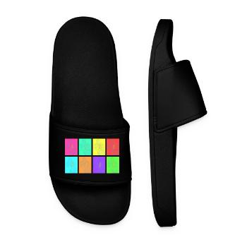 Chanteur de Rock en Pop Art - Claquettes Homme - noir - Devant