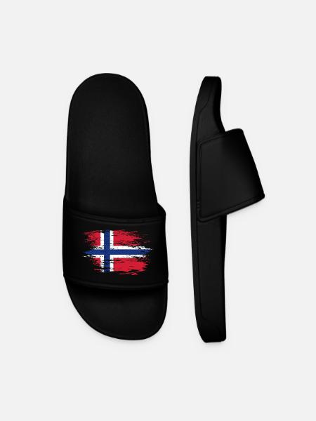 Norway flag used - Men’s Pool Sliders - black