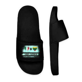 L’Italie et la Lituanie 100% drapeau de génie - Claquettes Homme - noir - Devant