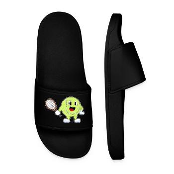 Raquette de tennis balle de tennis - Claquettes Homme - noir - Devant