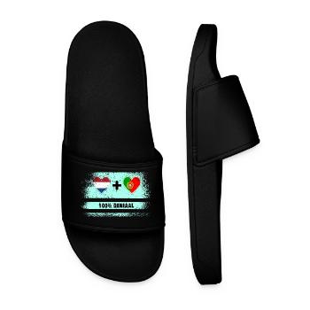 Portugal et Pays-Bas 100% Genius flag - Claquettes Homme - noir - Devant