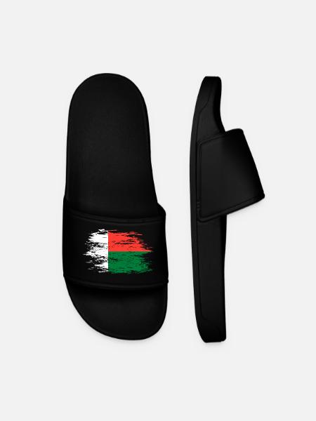 Drapeau de Madagascar utilisé - Claquettes Homme - noir