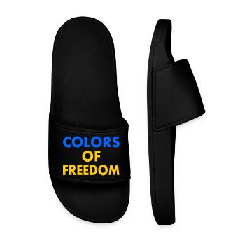 Colors of freedom - Männer Badelatschen - Schwarz - Vorne
