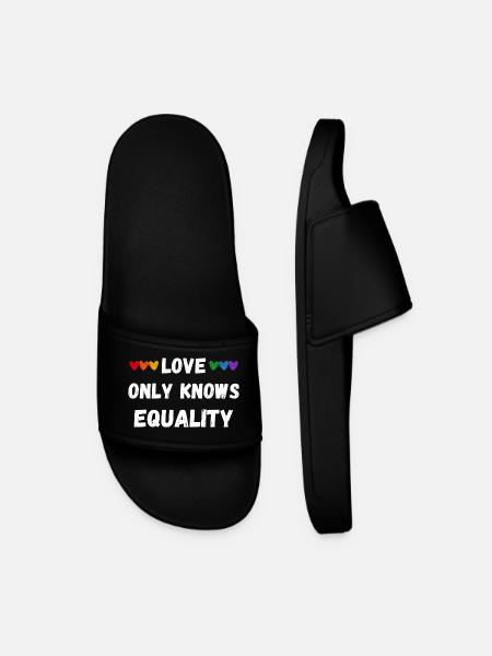 Love only knows equality - Men’s Pool Sliders - black