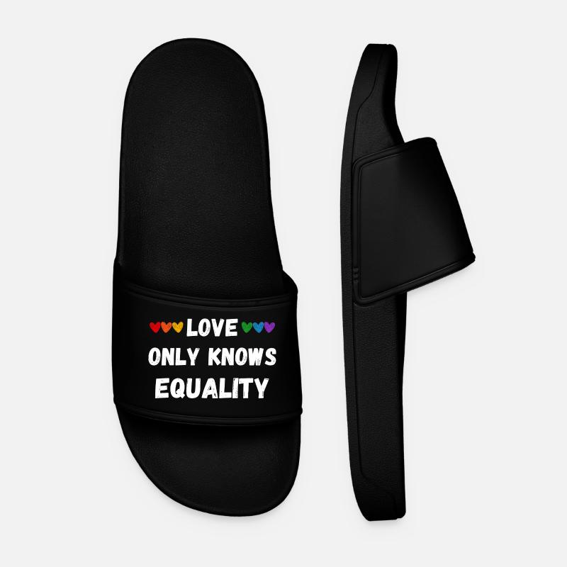Love only knows equality - Men’s Pool Sliders - black