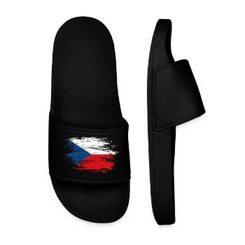 Drapeau de la République tchèque utilisé - Claquettes Homme - noir - Devant