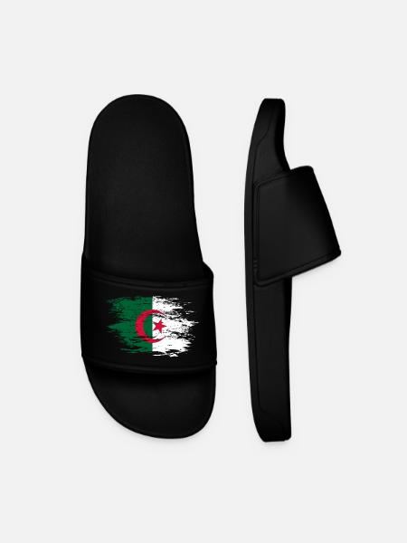 Drapeau de l’Algérie utilisé - Claquettes Homme - noir
