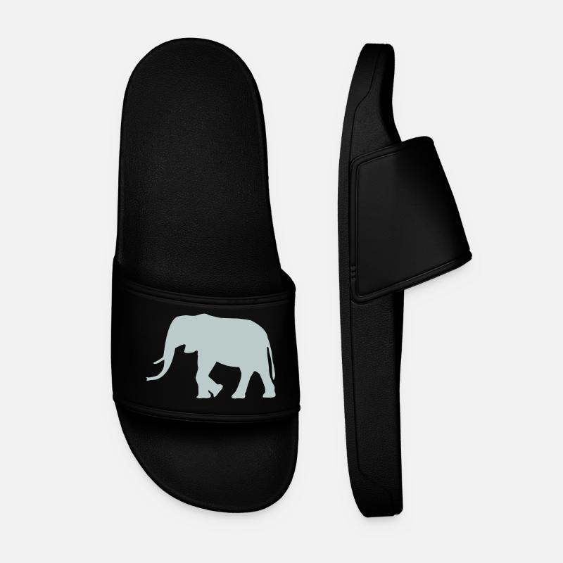 Elefant - Männer Badelatschen - Schwarz