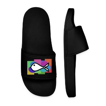 POISSON. SARDINE. POISSON D'AVRIL. MER. OCÉAN - Claquettes Homme - noir - Devant