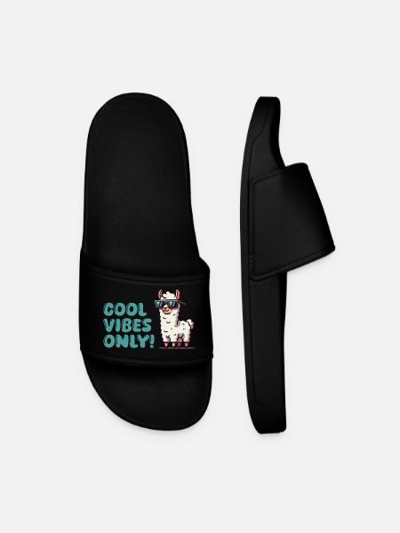 lama sonnenbrille cool - Männer Badelatschen - Schwarz