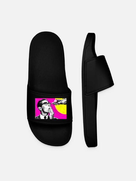 Retro Innovative and Surreal Thinking - Men’s Pool Sliders - black