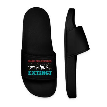 Make Billionaires Extinct - Men’s Pool Sliders - black - Front