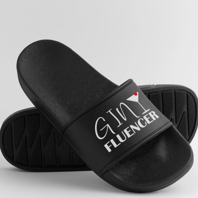 Ginfluencer Gin Statement Gin Trinker Spruch Männer Badelatschen