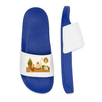 Japon - Claquettes Homme - bleu roi - Devant