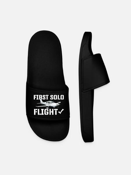 Erster Solo-Flug Humor-Pilotenstudent - Männer Badelatschen - Schwarz