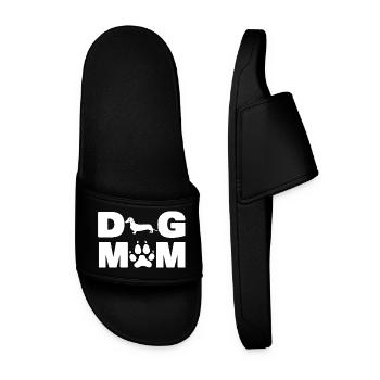 Golden Retriever Ramen Cute Japanese Noodle Lover - Men’s Pool Sliders - black - Front
