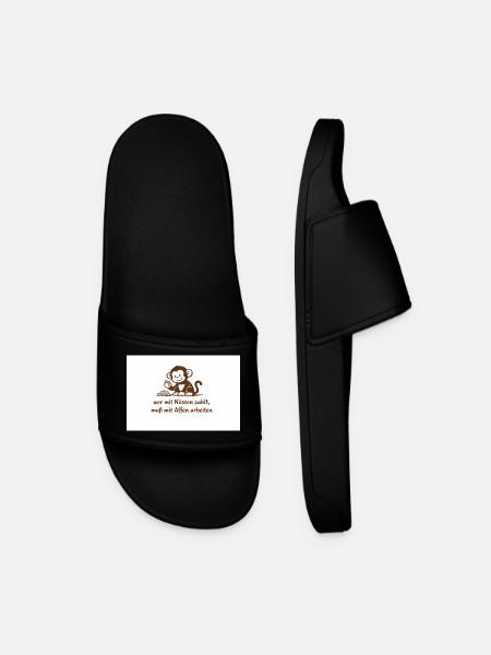 Arbeiteraffe_mit_Erdnuessen - Men’s Pool Sliders - black