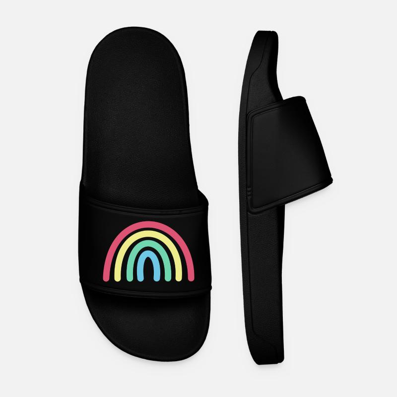 Rainbow - Men’s Pool Sliders - black