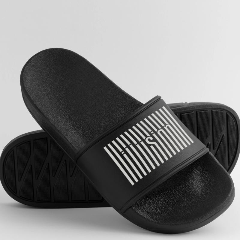 Illusion du code-barres Claquettes Homme