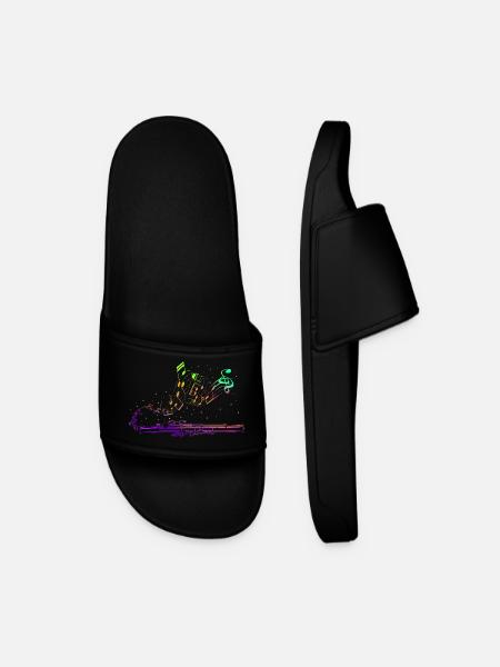  Marimbist Percussion Section Marching Band Pit - Men’s Pool Sliders - black