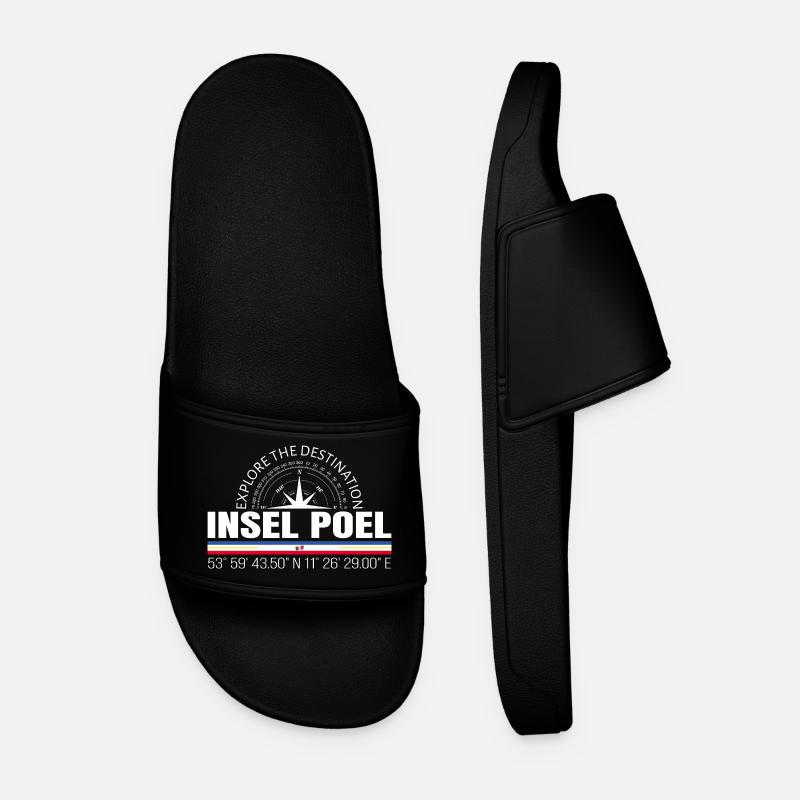 Insel Poel - Männer Badelatschen - Schwarz