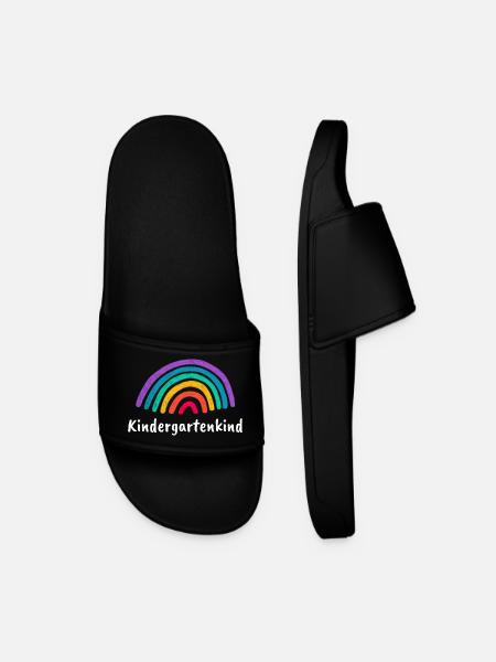 Kindergartenkind Regenbogen - Männer Badelatschen - Schwarz