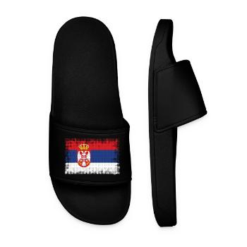 Country Serbia - Men’s Pool Sliders - black - Front