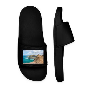 Clare Cliffs of Moher Ireland Poster - Men’s Pool Sliders - black - Front