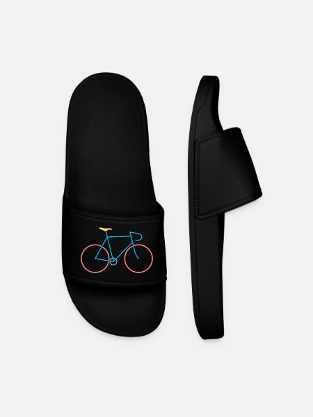 Racing bike red blue - Men’s Pool Sliders - black