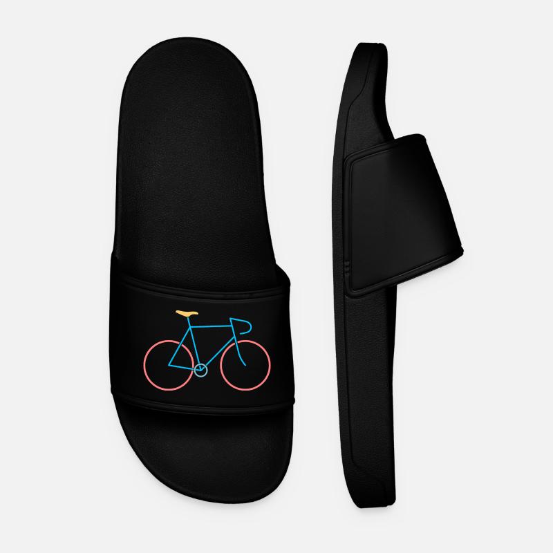 Rennrad rot blau - Männer Badelatschen - Schwarz