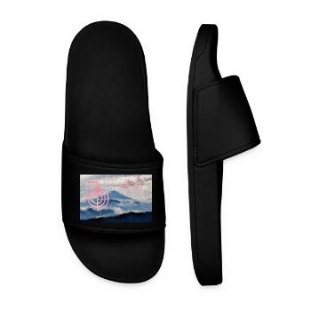 cho ku rei mit fuji und kirschblüten - Claquettes Homme - noir - Devant