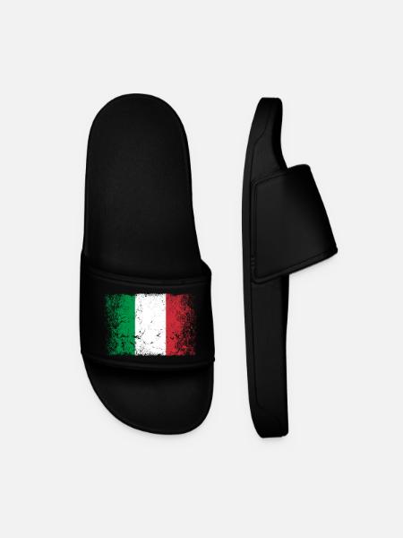 Italien Italienische Flagge Vintage - Männer Badelatschen - Schwarz