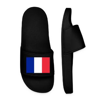 Drapeau français / French flag - Claquettes Homme - noir - Devant