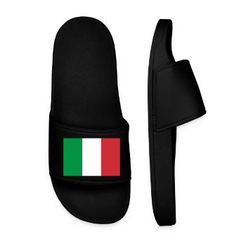 Flag Italy / Italian flag - Men’s Pool Sliders - black - Front