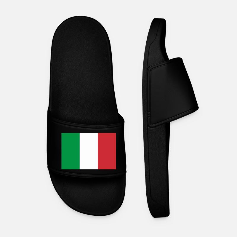 Flag Italy / Italian flag - Men’s Pool Sliders - black