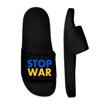 Stop war - Claquettes Homme - noir - Devant