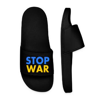 Stop war - Claquettes Homme - noir - Devant