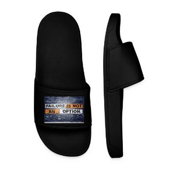 Failure is not an option saying lettering Graffiti - Men’s Pool Sliders - black - Front