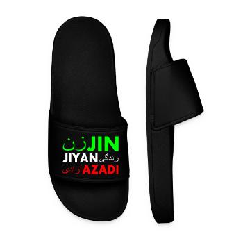 Jin jiyan azadi زن زندگی آزادی - Claquettes Homme - noir - Devant