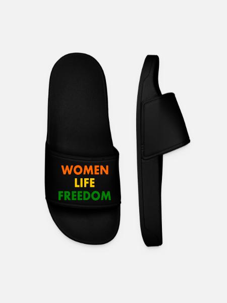 Women life freedom iran - Männer Badelatschen - Schwarz
