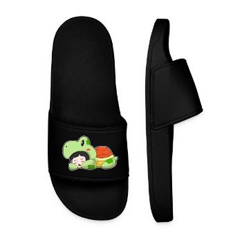 Costume de la Fille Tortue - Claquettes Homme - noir - Devant
