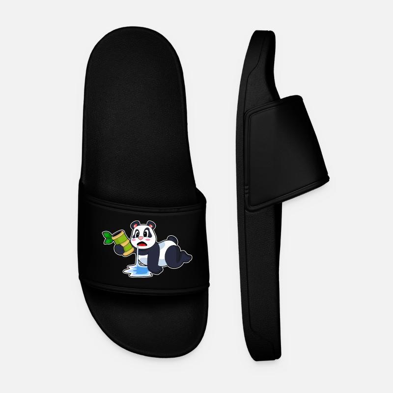 Panda Bamboo - Men’s Pool Sliders - black