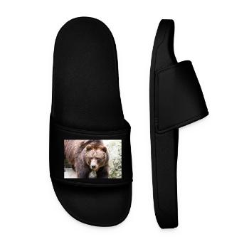 European brown bear (Braunbär) Ursus arctos - Men’s Pool Sliders - black - Front