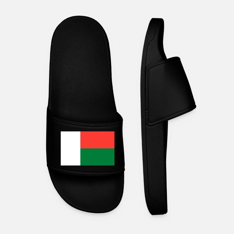 Madagaskar Flagge - Männer Badelatschen - Schwarz