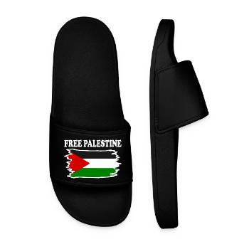 Free palestine - Claquettes Homme - noir - Devant