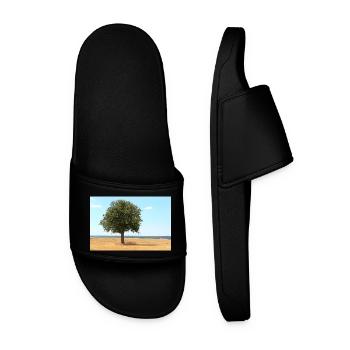 Tree, Environment, Nature - Men’s Pool Sliders - black - Front