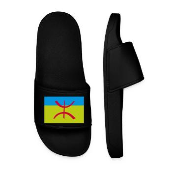 Berber-Amazigh-Flagge Algerien - Männer Badelatschen - Schwarz - Vorne