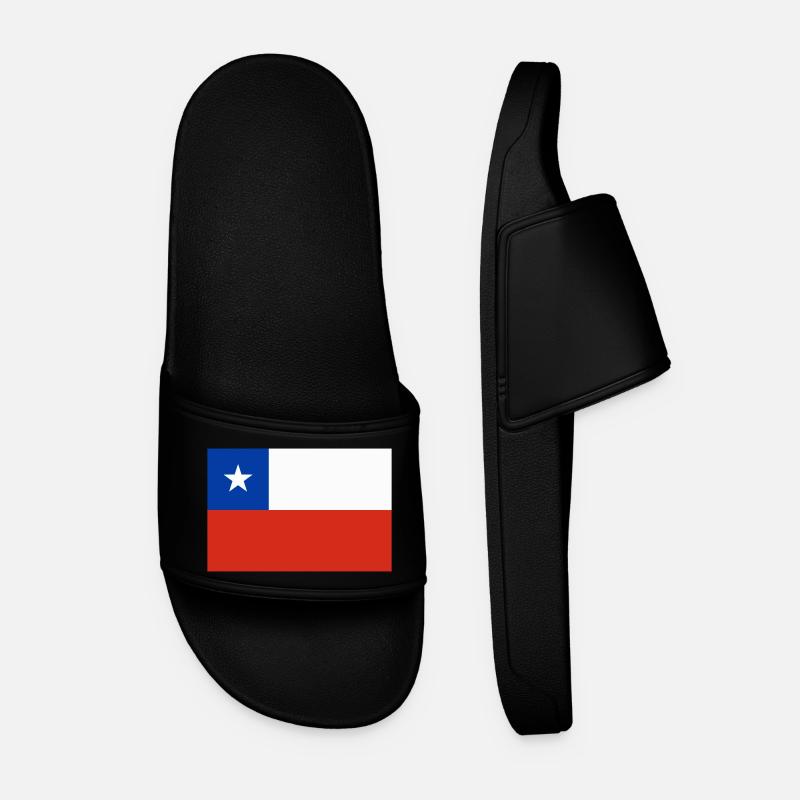 Chili flag / Drapeau Chili - Men’s Pool Sliders - black