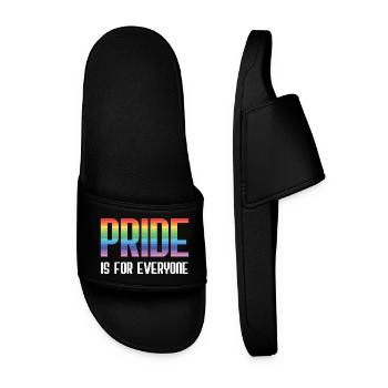 LGBT Pride Month - Pride is for everyone - Men’s Pool Sliders - black - Front