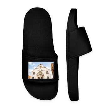 Kleine Kirche Osnabrück - Männer Badelatschen - Schwarz - Vorne